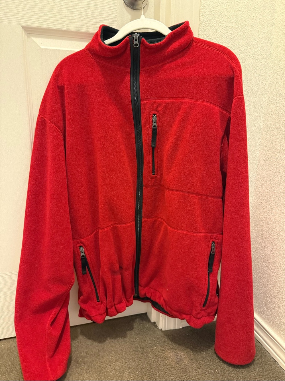 Polo Sport Red Full-Zip Fleece Jacket